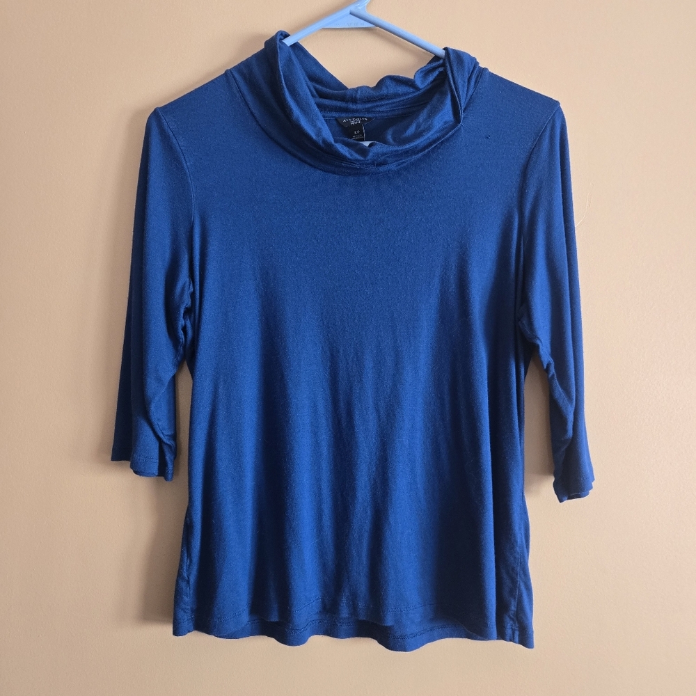 Ann Taylor 3/4 Sleeve Cowl Neck Top PTP=18.5"